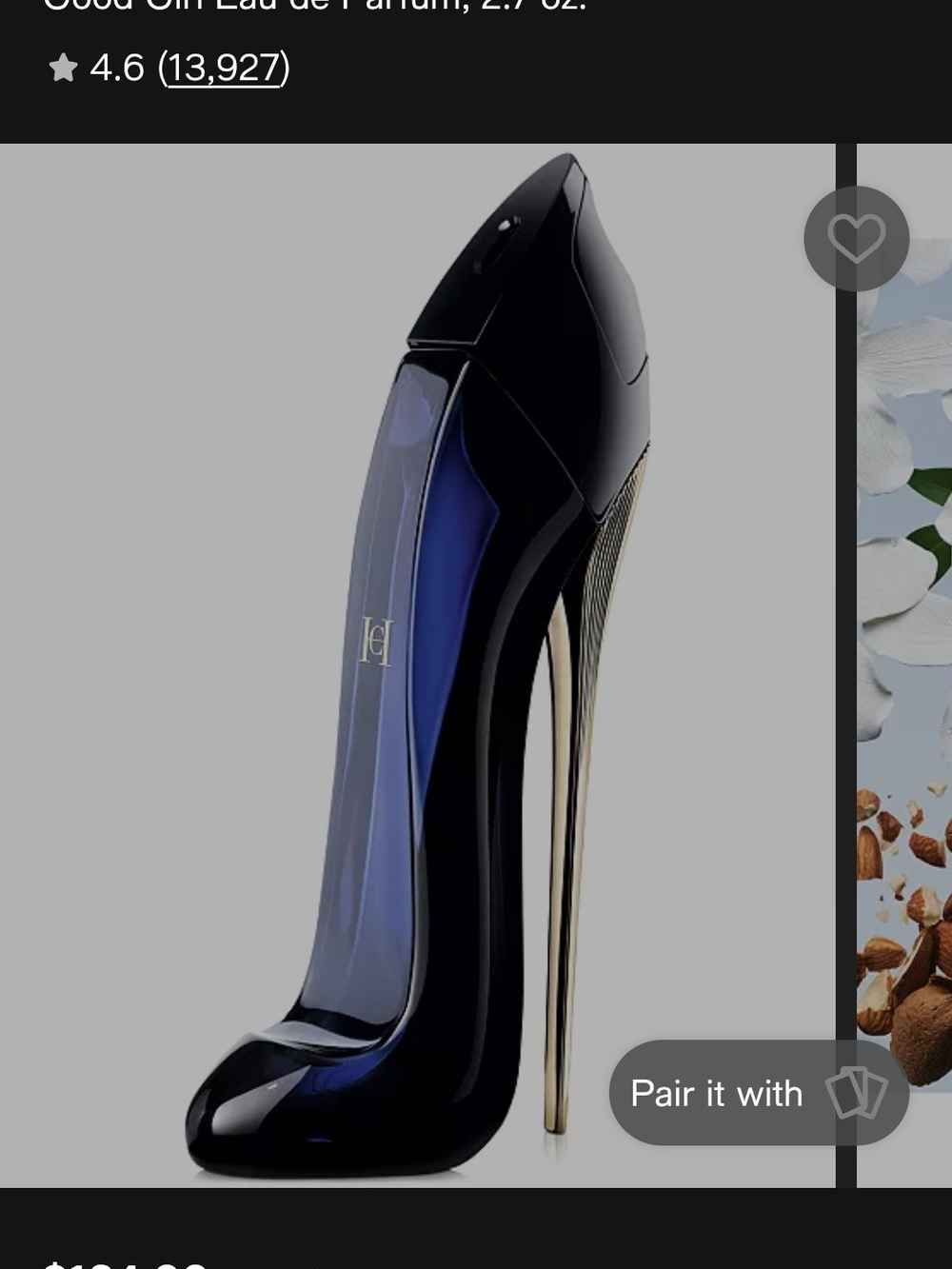 Carolina Herrera Black and Blue Stiletto Heel Perfume Bottle